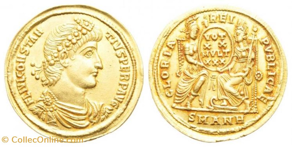Solidus Constance II Faux moderne coin ancient b to roman republicain imperial solidus constance ii faux moderne