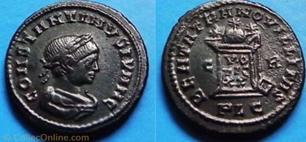 coin ancient b to roman ae3 constantin ii