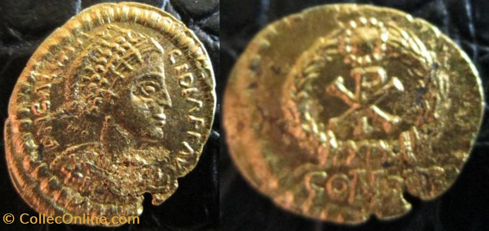 Tremissis Placidie Faux moderne coin ancient b to roman republicain imperial tremissis placidie faux moderne
