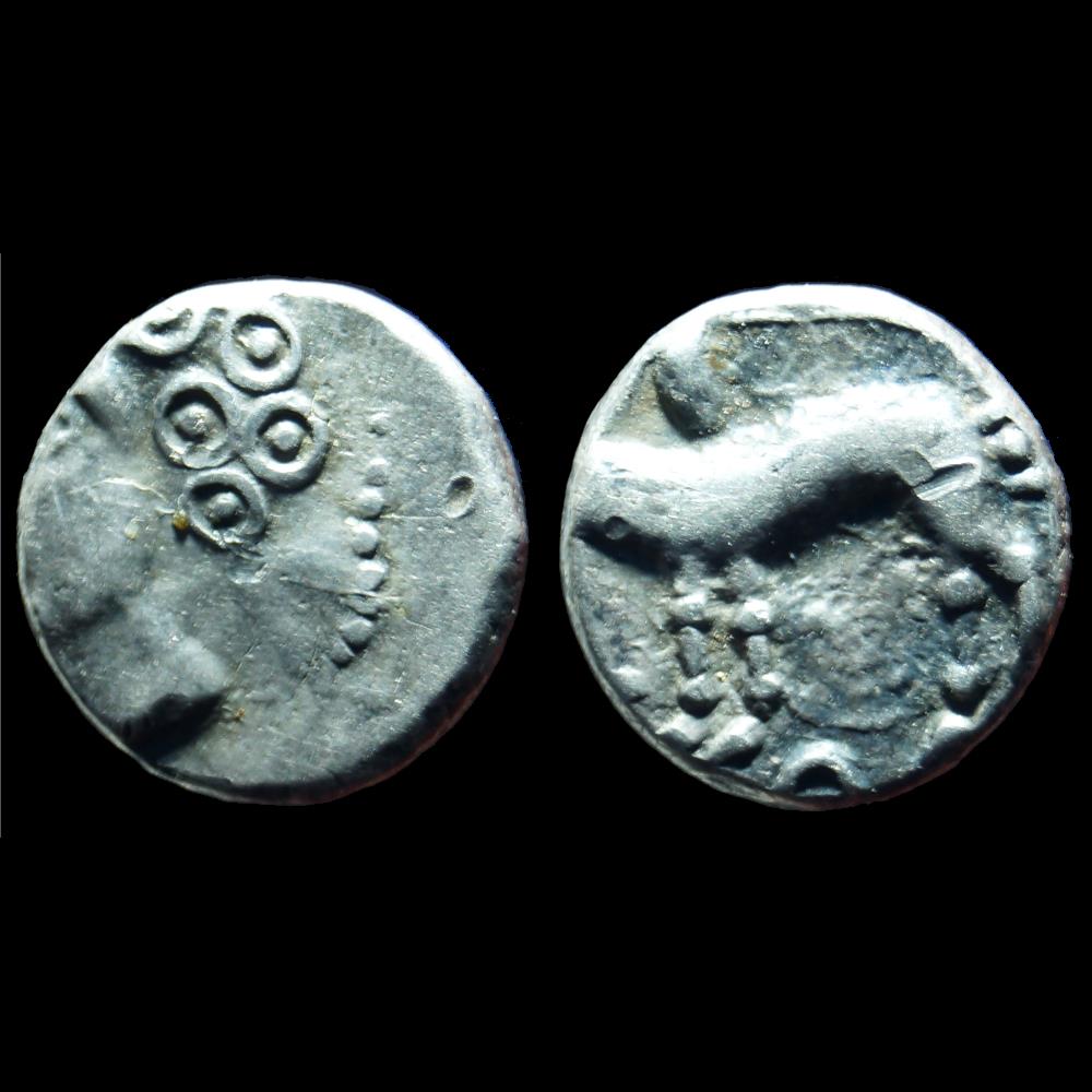 SÉQUANES Denier SEQVANOIOTVOS monnaie antique gauloise sequanes denier seqvanoiotvos