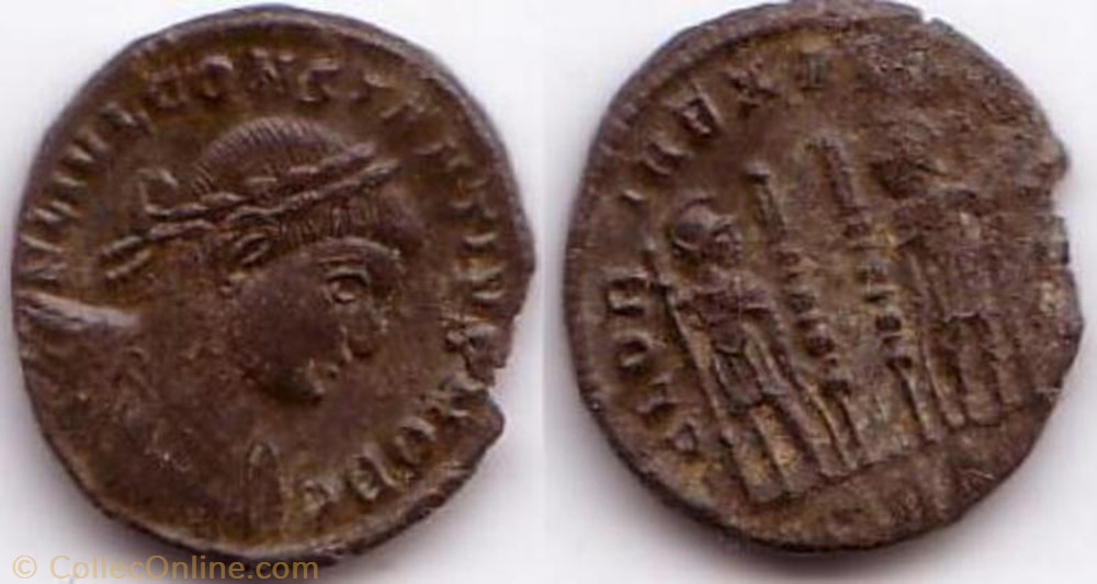 Ae3 Constance II monnaie antique av jc ap romaine ae3 constance ii