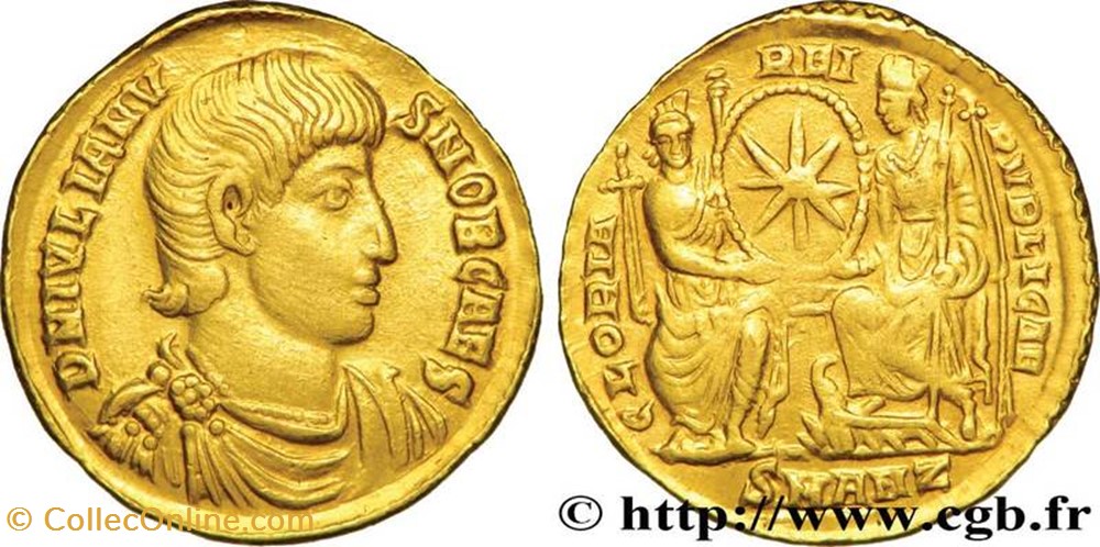 Solidus Julien II coin ancient b c to a roman republicain imperial solidus julien ii