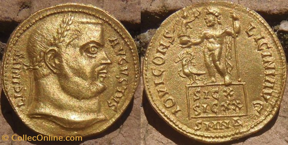 coin ancient b to roman republicain imperial aureus licinius i faux moderne