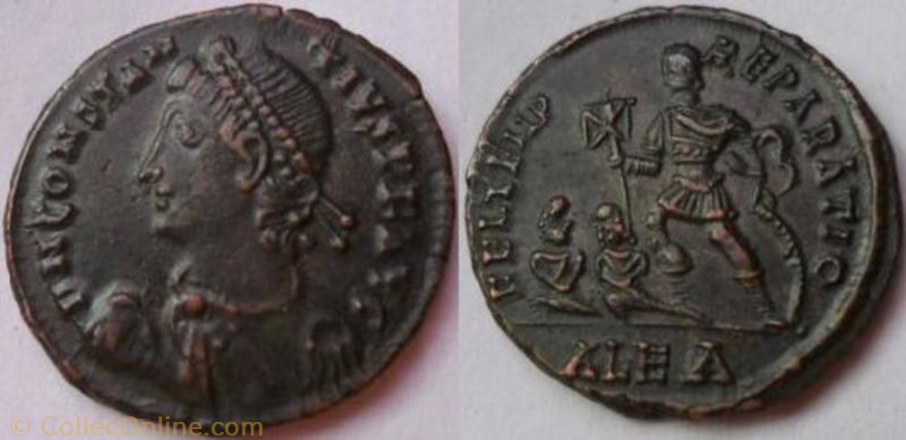 Ae2 Constance II coin ancient b to roman ae2 constance ii