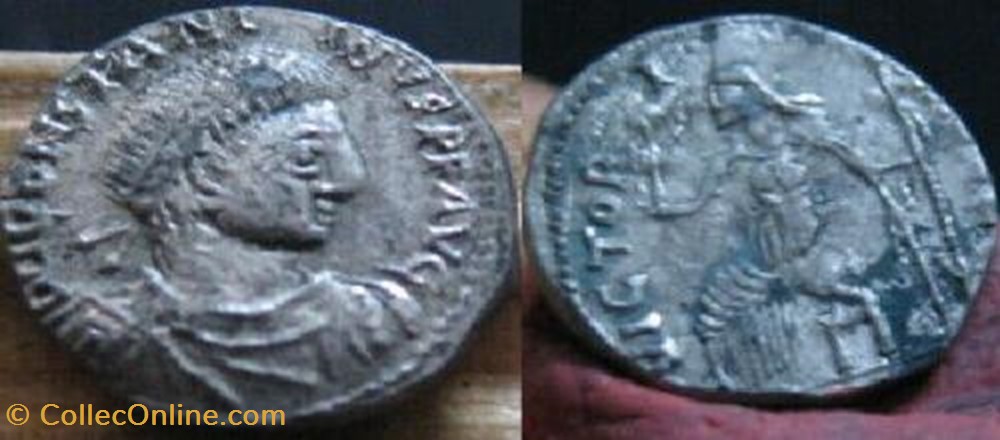 coin ancient b to roman republicain imperial silique constantin iii faux moderne
