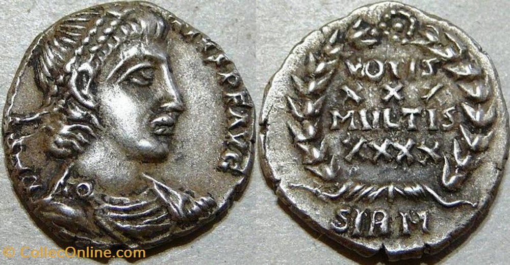 coin ancient b to roman republicain imperial silique constance ii faux moderne