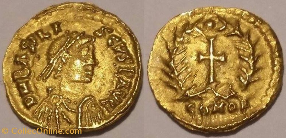 Tremissis Basiliscus Faux moderne coin ancient to roman republicain imperial tremissis basiliscus faux moderne