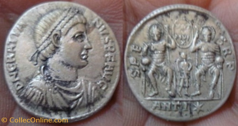 Miliarense Gratien FAUX MODERNE coin ancient b c to roman republicain imperial miliarense gratien faux moderne