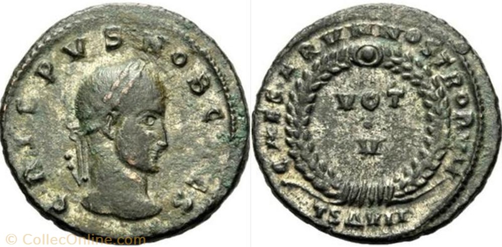 coin ancient b to roman ae3 crispus