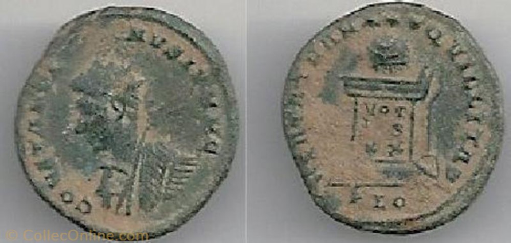 Ae3 Constantin II monnaie antique av jc ap romaine ae3 constantin ii