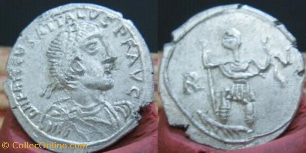 silique Priscus Attalus FAUX MODERNE coin ancient b to roman republicain imperial silique priscus attalus faux moderne