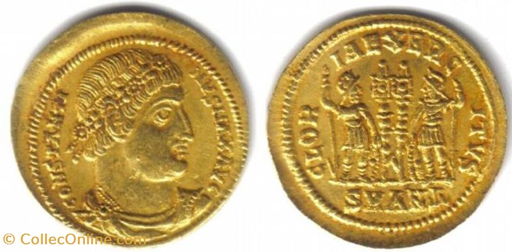 Solidus Constantin Ier FAUX MODERNE coin ancient b to roman republicain imperial solidus constantin ier faux moderne