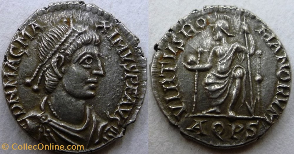silique Magnus Maximus FAUX MODERNE coin ancient b c to roman republicain imperial silique magnus maximus faux moderne