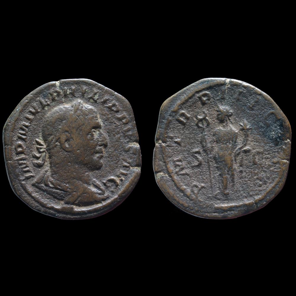 PHILIPPE Ier L'ARABE Sesterce monnaie antique romaine philippe ier arabe sesterce