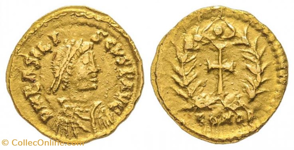 Tremissis Basiliscus Faux moderne coin ancient to roman republicain imperial tremissis basiliscus faux moderne