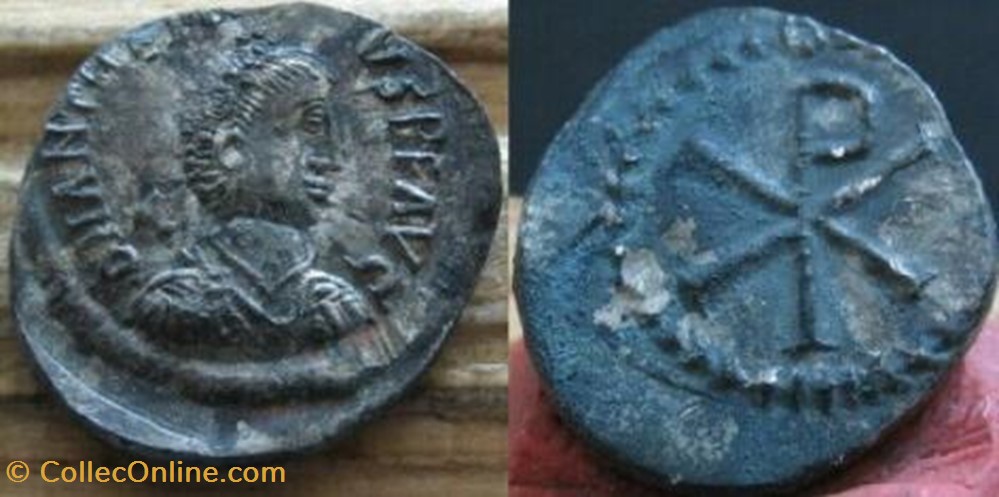 silique Anthème FAUX MODERNE coin ancient b c to roman republicain imperial silique antheme faux moderne