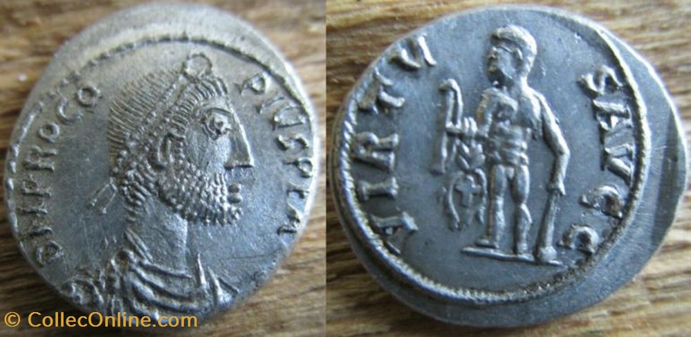 coin ancient b to roman republicain imperial silique procope faux moderne