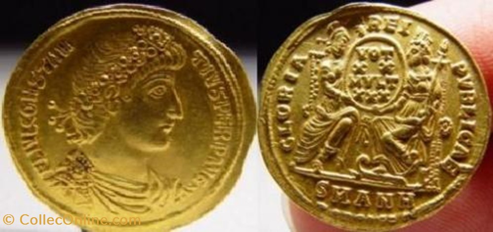 Solidus Constance II Faux moderne coin ancient b to roman republicain imperial solidus constance ii faux moderne