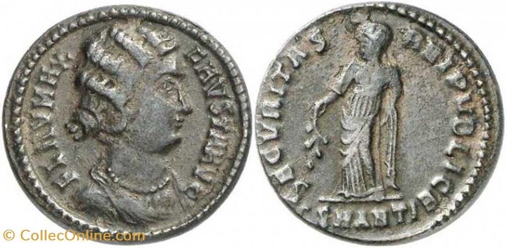 Ae3 Fausta coin ancient b c to roman republicain imperial ae3 fausta
