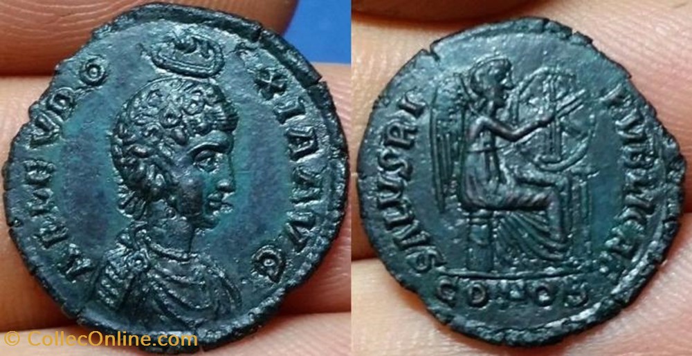 Ae3 Eudoxie FAUX MODERNE coin ancient b c to roman republicain imperial ae3 eudoxie faux moderne