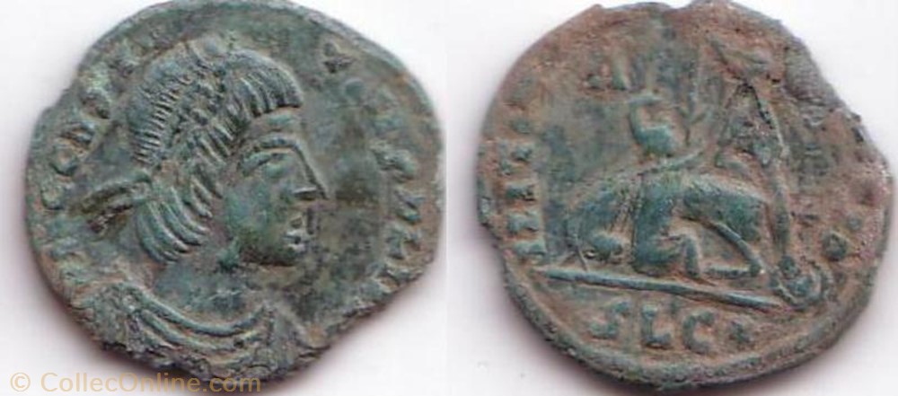 Ae4 imitation Constance II monnaie antique av jc ap romaine ae4 imitation constance ii