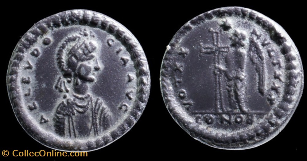 Ae2 Eudocia, épouse de Théodose II FAUX MODERNE coin ancient b to roman republicain imperial ae2 eudocia epouse de theodose ii faux moderne