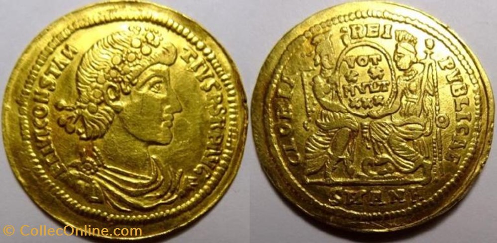 Multiple de 2 solidi Constance II FAUX MODERNE coin ancient b to roman republicain imperial multiple de 2 solidi constance ii faux moderne