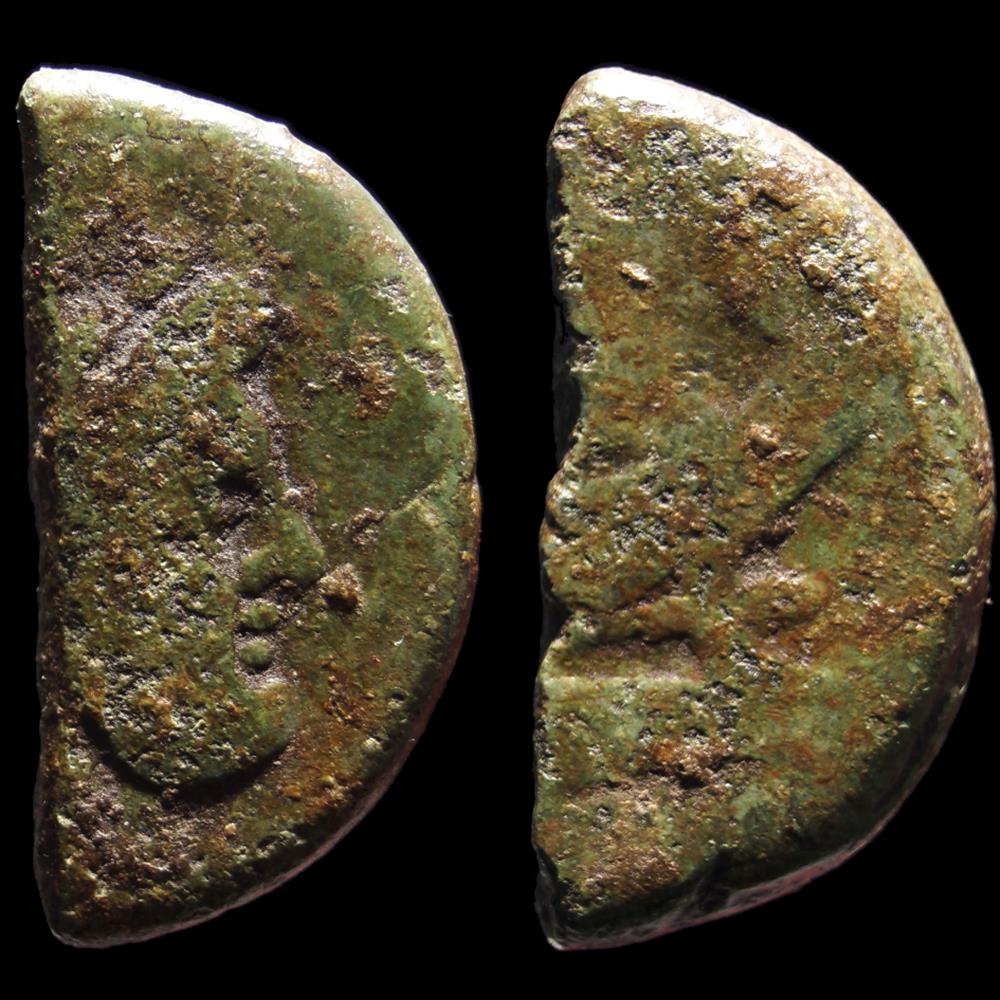 ANONYME Demi-As monnaie antique romaine anonyme demi as