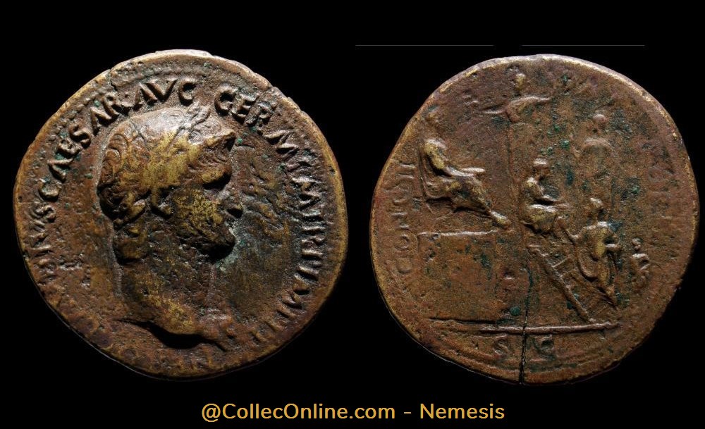 NÉRON Sesterce monnaie antique av jc a ap romaine republicaine imperiale neron sesterce