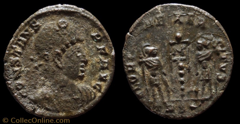 Ae3/4 Constans monnaie antique av jc ap romaine ae3 4 constans