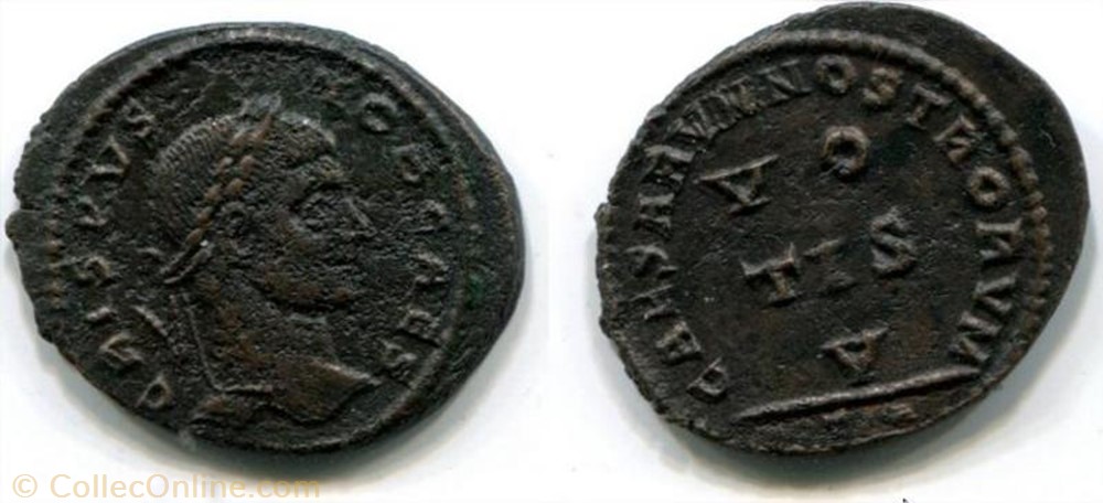 coin ancient b to roman ae3 crispus