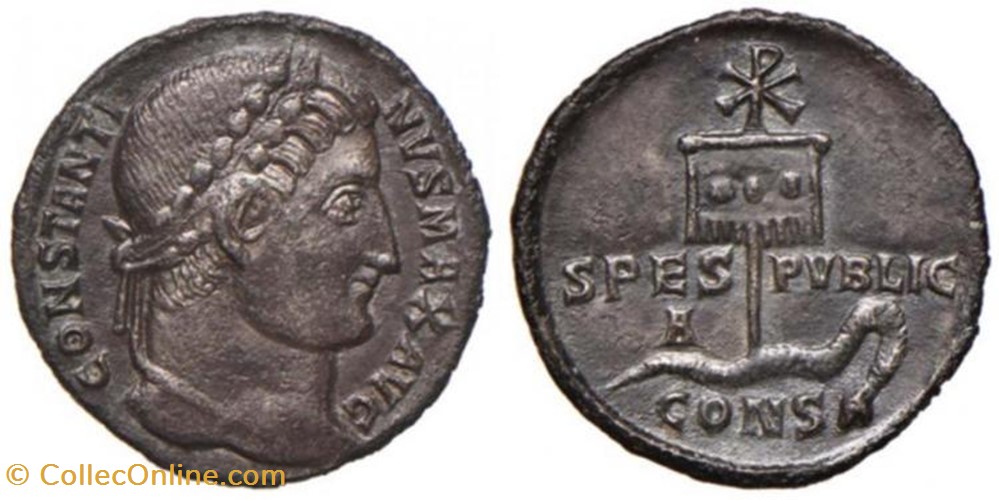 Ae3 Constantin Ier FAUX MODERNE coin ancient b to roman republicain imperial ae3 constantin ier faux moderne