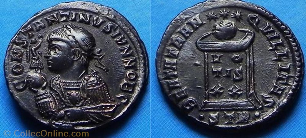 Ae3 Constantin II coin ancient b to roman ae3 constantin ii