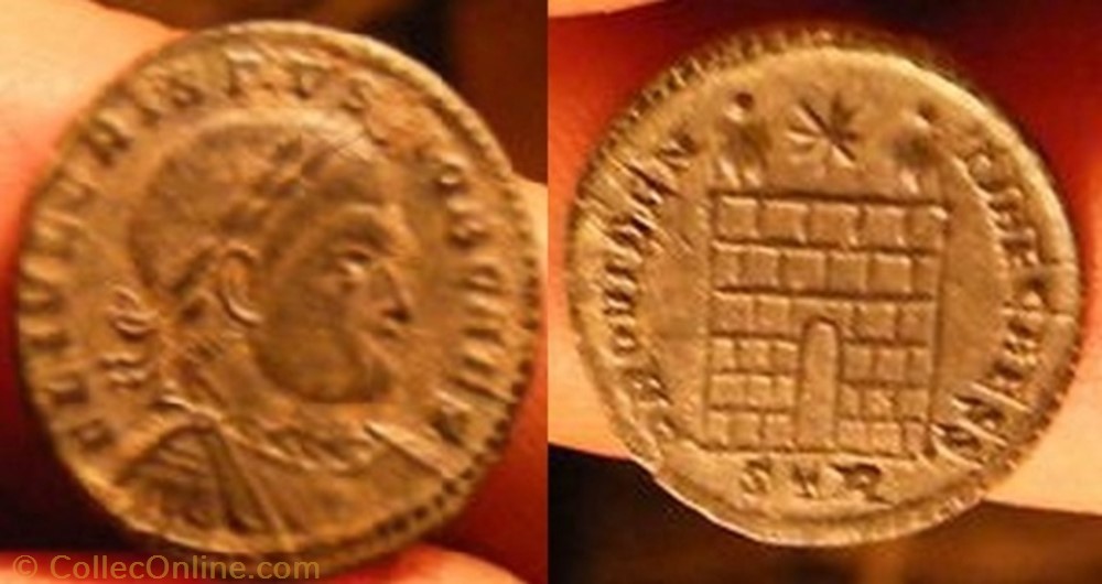 coin ancient b to roman ae3 crispus