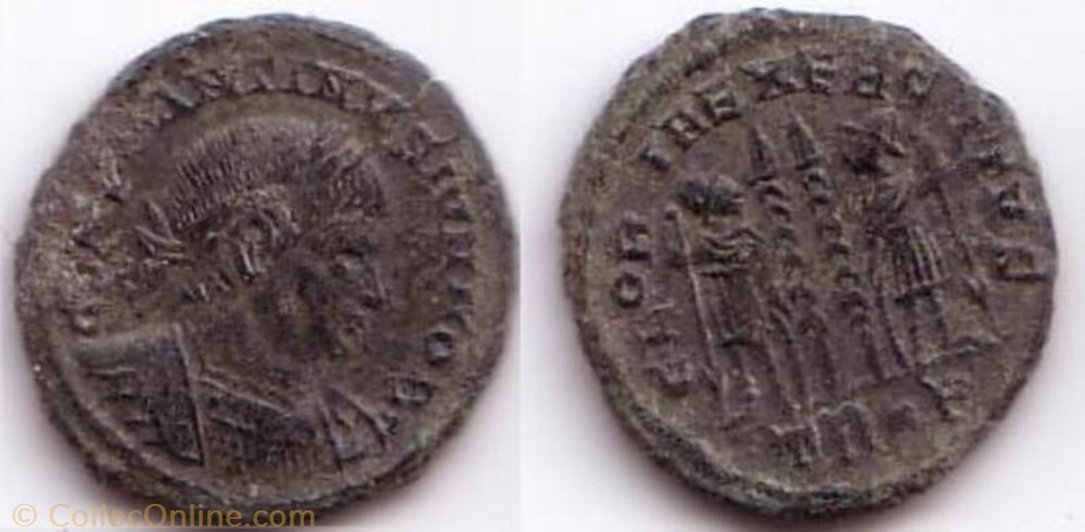 Ae3 Constantin II monnaie antique av jc ap romaine ae3 constantin ii