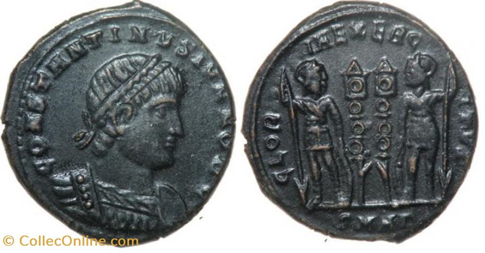 Ae3 Constantin II Faux moderne coin ancient b to roman republicain imperial ae3 constantin ii faux moderne