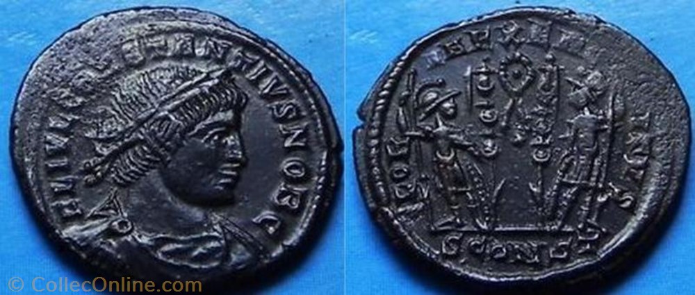 Ae3 Constance II monnaie antique av jc ap romaine ae3 constance ii