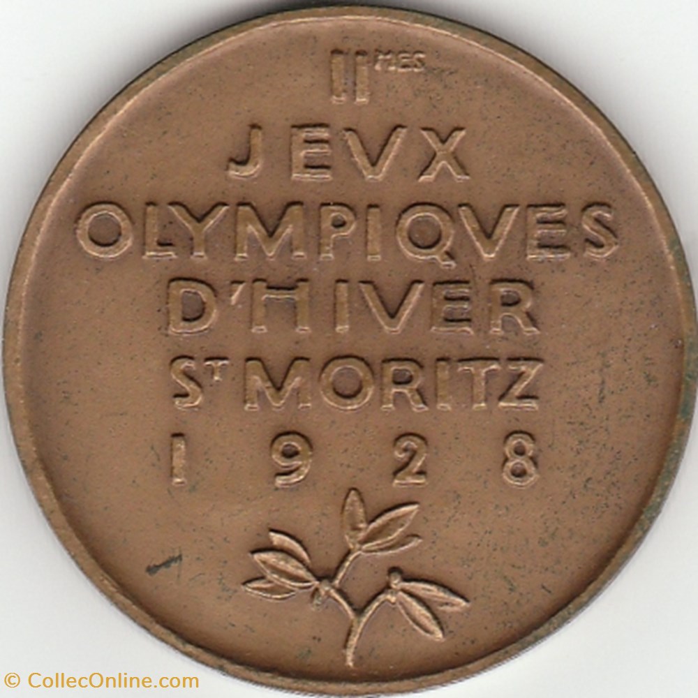 sport olympisme saint moritz 1928 medaille de participant