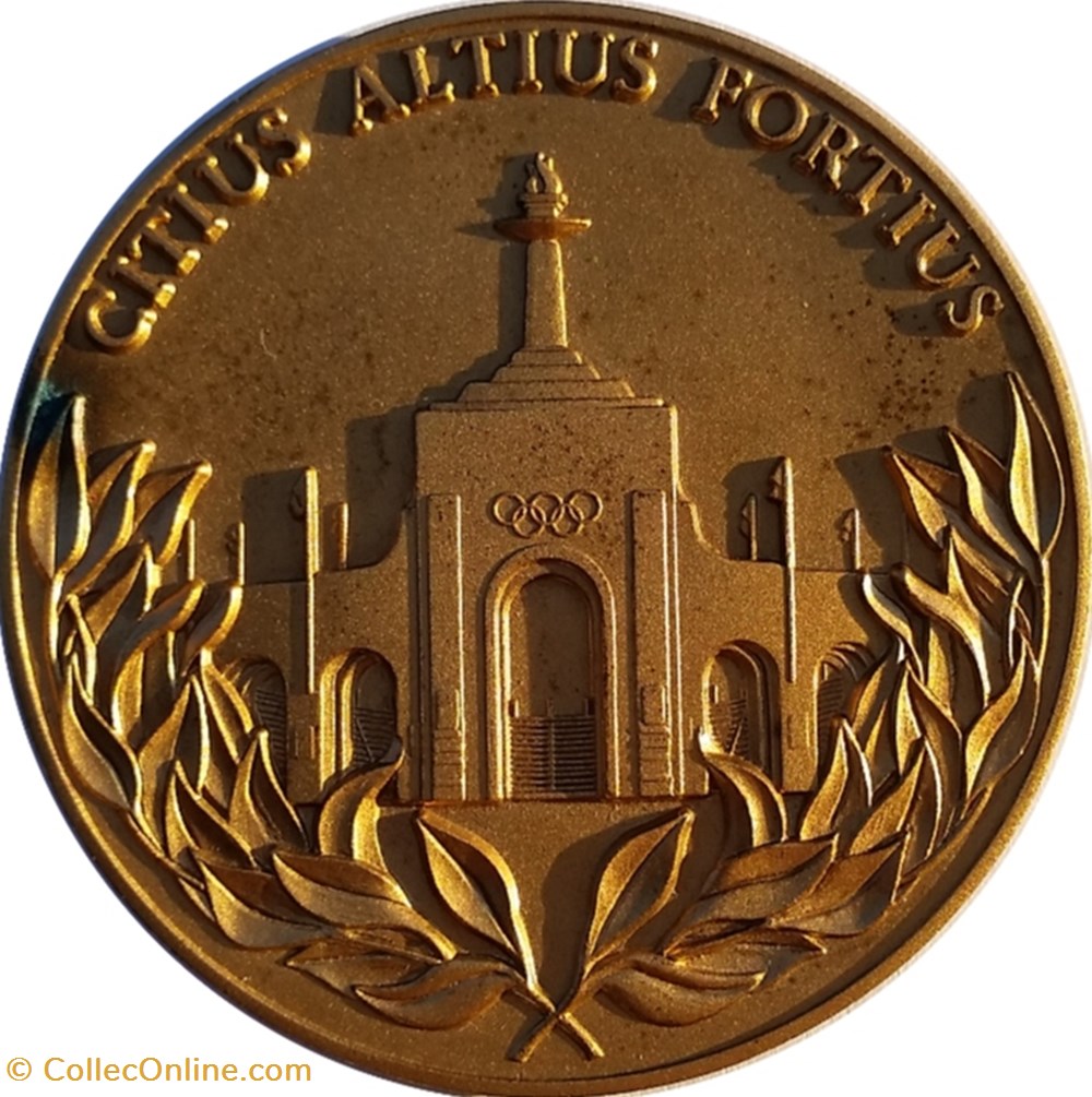 Los Angeles 1984 médaille de participant sport olympisme los angeles 1984 medaille de participant