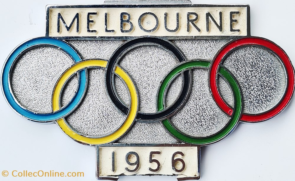 Melbourne 1956 badge de véhicule sport olympisme melbourne 1956 badge de vehicule