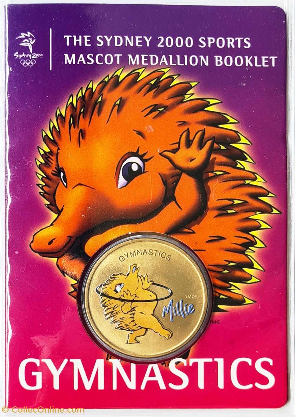 sport olympisme sports gymniques et artistiques sydney 2000 medaillon mascotte millie gymnastique