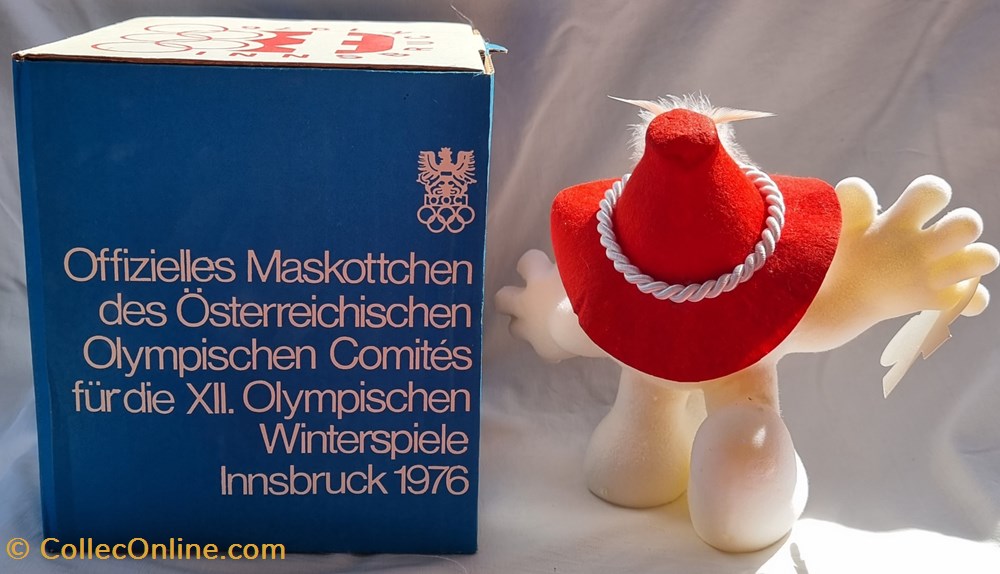 sport olympisme innsbruck 1976 mascotte schneemandl ou snowman