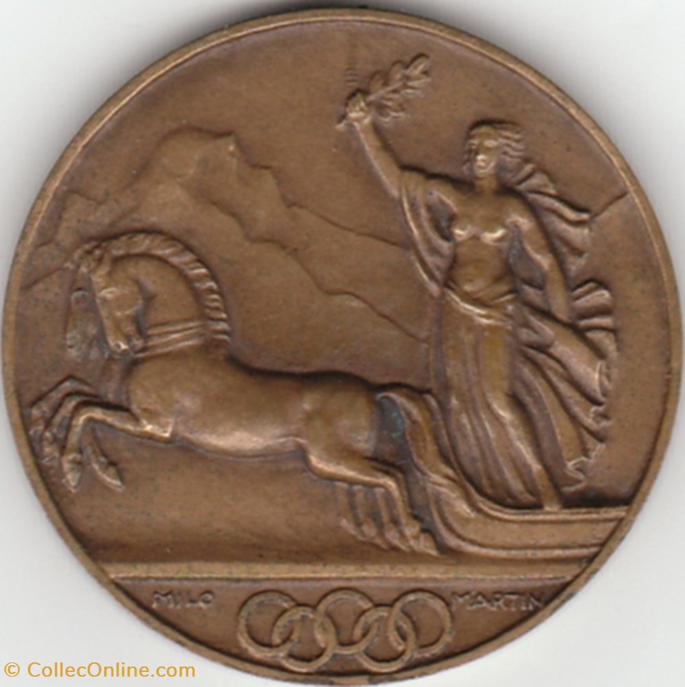 sport olympisme saint moritz 1928 medaille de participant
