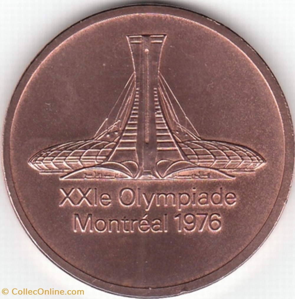 Montréal 1976 médaille de participant sport olympisme montreal 1976 medaille de participant