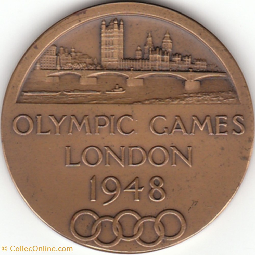 Londres 1948 médaille commémorative sport olympisme londres 1948 medaille commemorative