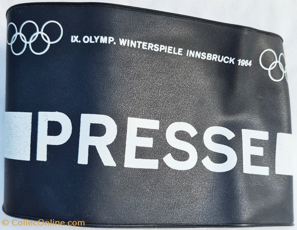 sport olympisme innsbruck 1964 brassard presse