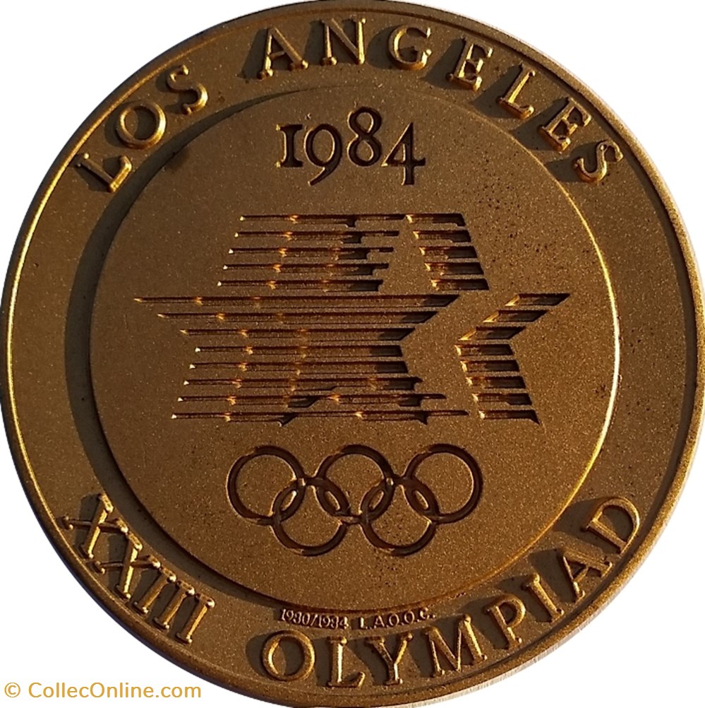 Los Angeles 1984 médaille de participant sport olympisme los angeles 1984 medaille de participant