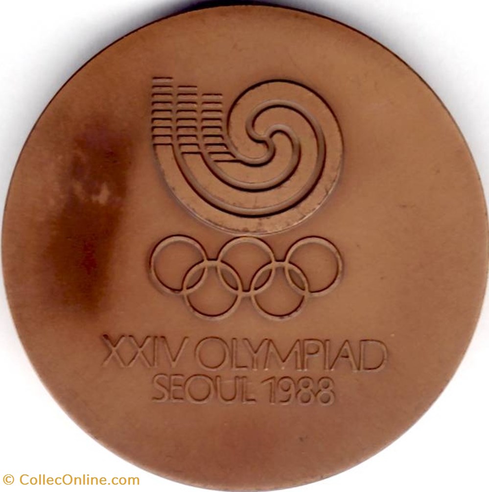 sport olympisme seoul 1988 medaille de participant