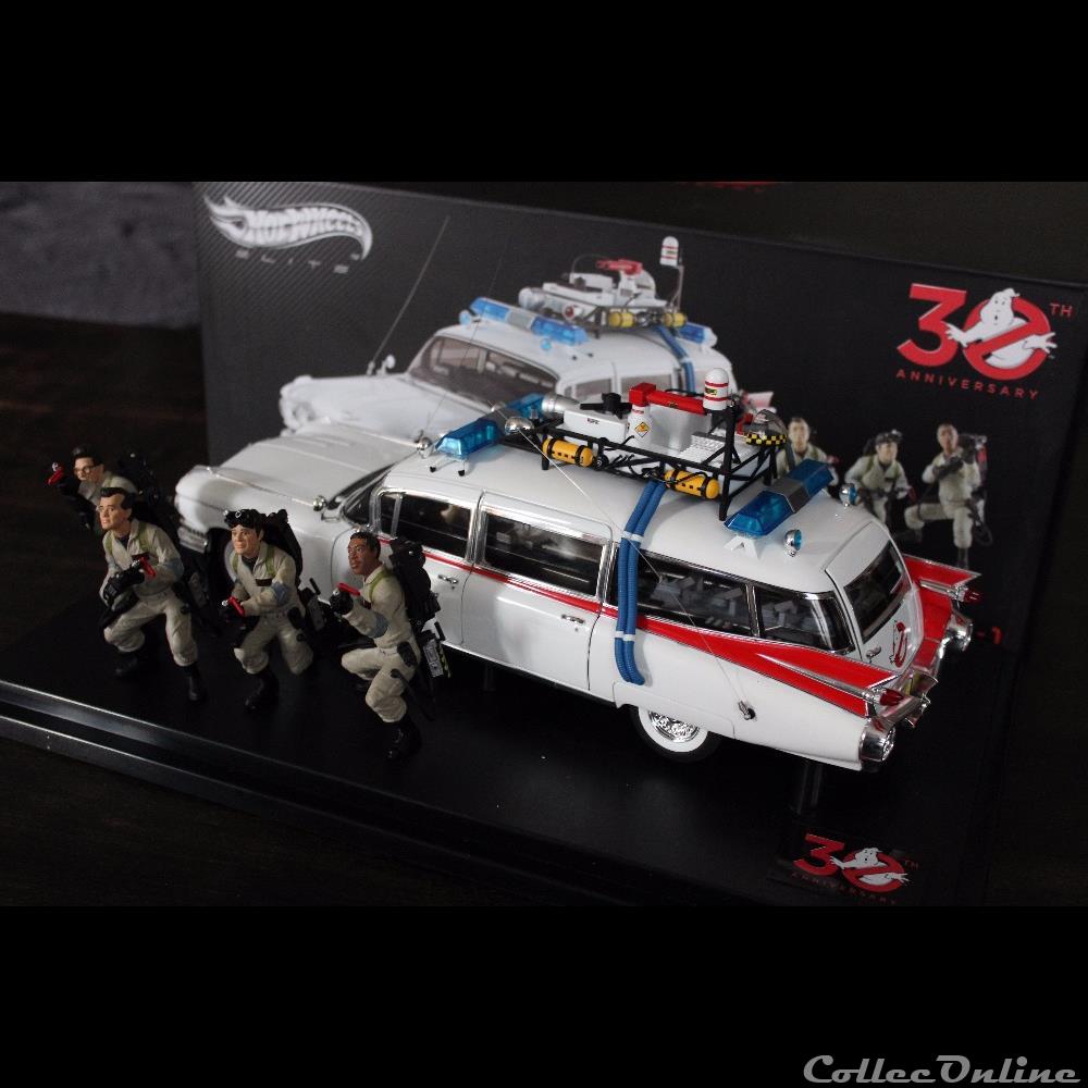 modele reduit voiture cadillac ghostbusters ecto1 30eme anniversaire 1 18eme hot wheels elite bly25