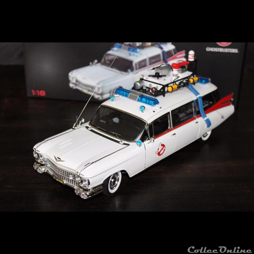 modele reduit voiture cadillac ghostbusters ecto1 1 18eme hot wheels elite w1176